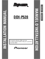 Preview for 1 page of Pioneer DEH-P520 Installation Manual