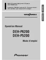 Предварительный просмотр 1 страницы Pioneer DEH-P5200 Operation Manual