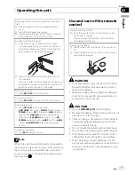 Предварительный просмотр 7 страницы Pioneer DEH-P5200HD Operation Manual