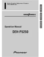 Pioneer DEH-P5250 Operation Manual preview