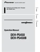 Предварительный просмотр 1 страницы Pioneer DEH-P5450 Operation Manual