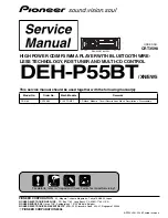 Pioneer DEH-P55BT/XN/EW5 Service Manual preview