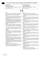 Предварительный просмотр 2 страницы Pioneer DEH-P55BT Operation Manual