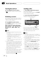 Предварительный просмотр 12 страницы Pioneer DEH-P55BT Operation Manual