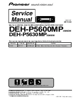 Pioneer DEH-P5600MP Service Manual preview