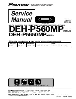 Pioneer DEH-P560MP/UC Service Manual preview