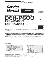 Preview for 1 page of Pioneer DEH-P600 Service Manual