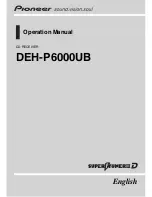 Preview for 1 page of Pioneer DEH-P6000 Operation Manual