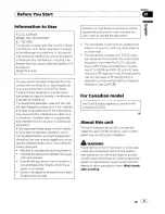 Предварительный просмотр 5 страницы Pioneer DEH-P6100BT - Radio / CD Operation Manual