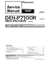 Pioneer DEH-P6100R Service Manual preview