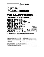 Предварительный просмотр 1 страницы Pioneer DEH-P625 Service Manual