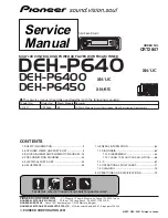 Preview for 1 page of Pioneer DEH-P6400 Service Manual