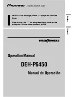 Preview for 1 page of Pioneer DEH-P6450 Operation Manual