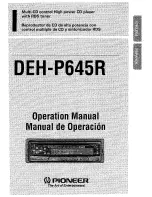 Preview for 1 page of Pioneer DEH-P645R Operation Manual