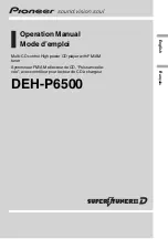 Предварительный просмотр 1 страницы Pioneer DEH-P6500 Operating Manual