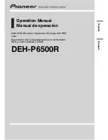 Pioneer DEH-P6500R Operation Manual предпросмотр