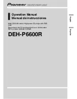 Preview for 1 page of Pioneer DEH-P6600R Operation Manual