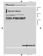 Preview for 1 page of Pioneer DEH-P6850MP Operation Manual