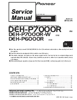 Pioneer DEH-P7000R Service Manual предпросмотр