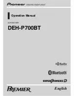 Pioneer DEH-P700BT - Premier Radio / CD Operation Manual preview