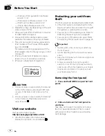 Preview for 6 page of Pioneer DEH-P7150UB Operation Manual