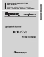 Preview for 1 page of Pioneer DEH-P720 Operation Manual