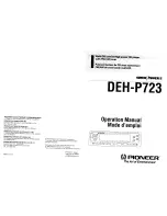 Preview for 1 page of Pioneer DEH-P723 Operation Manual