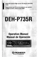 Pioneer DEH-P735R Operation Manual preview