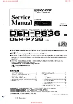 Pioneer deh-p736 Service Manual preview