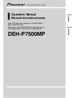 Pioneer DEH-P7500MP Operation Manual preview