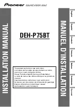 Pioneer DEH-P75BT Installation Manual preview