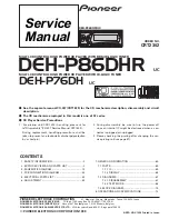 Pioneer DEH-P76DH Service Manual предпросмотр