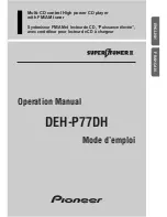 Pioneer DEH-P77DH - Radio / CD Player Operation Manual preview