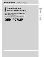 Предварительный просмотр 1 страницы Pioneer DEH-P77MP Operation Manual