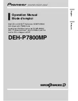 Pioneer DEH-P7800MP Operation Manual предпросмотр