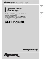 Pioneer DEH-P780MP Operation Manual preview