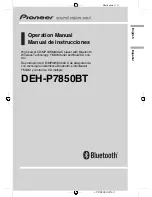 Pioneer DEH-P7850BT Operation Manual preview