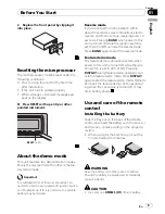 Preview for 9 page of Pioneer DEH-P790BT - Premier Radio / CD Operation Manual