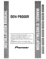 Pioneer DEH-P8000R Installation Manual предпросмотр