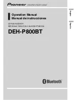 Preview for 1 page of Pioneer DEH-P800BT Operation Manual