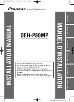 Pioneer DEH-P80MP Installation Manual preview