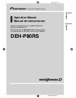 Pioneer DEH-P80RS Operating Manual preview