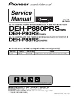 Pioneer DEH-P80RS Service Manual preview