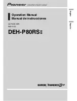 Preview for 1 page of Pioneer DEH-P80RSII Operation Manual