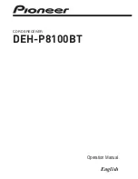 Pioneer DEH-P8100BT Operation Manual preview