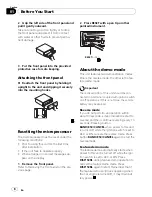 Preview for 8 page of Pioneer DEH-P8100BT Operation Manual