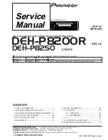 Pioneer DEH-P8200R Service Manual preview