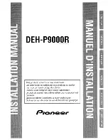 Pioneer DEH-P9000R Installation Manual preview