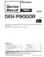 Preview for 1 page of Pioneer DEH-P9000R Service Manual