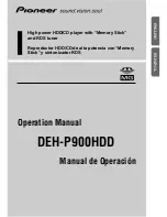 Preview for 1 page of Pioneer DEH-P900HDD Operation Manual